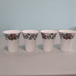 Portmeirion England Rhododendron BOTANIC GARDEN tumbler set lot of 4
